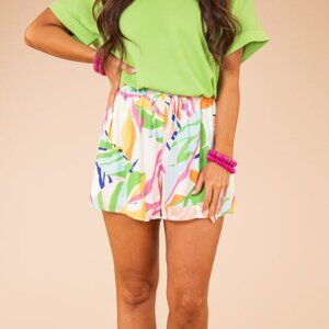 Flying Tomato Colorful Abstract Print Shorts